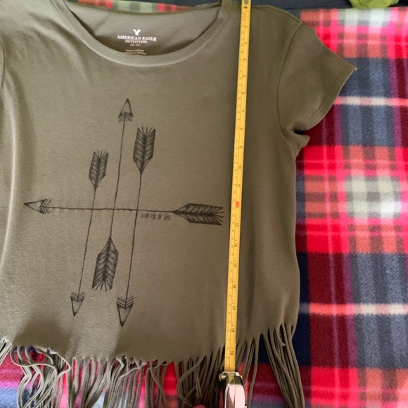 Crop Fringed Tee - Picture 5 of 7